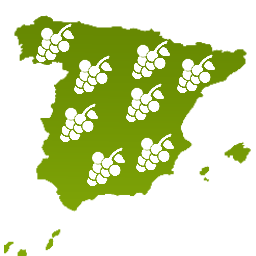 Mapa de España de la vid